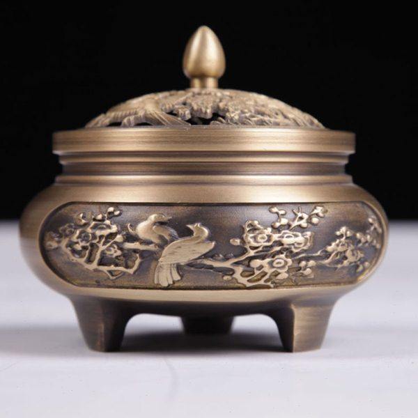 铜朴匠喜上眉梢雕花铜香炉香薰炉家用盘香炉纯铜檀香炉供佛熏香炉,家居饰品,香薰炉,淘宝优惠券,粉丝福利购,淘宝优惠卷