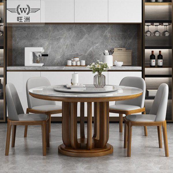 岩板餐桌圆形轻奢现代简约家用电磁炉大圆桌家用吃饭桌,住宅家具,岩板餐桌,淘宝优惠券,粉丝福利购,淘宝优惠卷