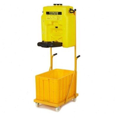 鹰兽6650移动式53L便携式大容积储水桶式免管路安装紧急洗眼器