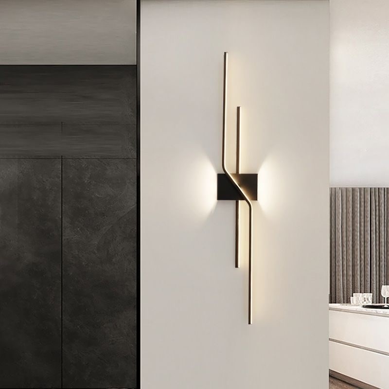 现代简约创意长条壁灯卧室床头灯客厅格栅M电视沙发背景墙过道壁