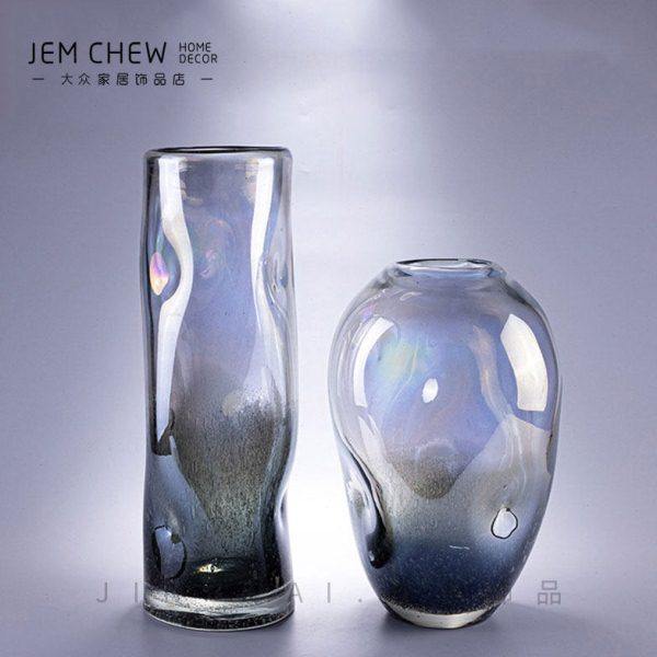 轻奢现代高级感琉璃玻璃花瓶样板间售楼处酒店客厅家居装饰品花器,家居饰品,花瓶,淘宝优惠券,粉丝福利购,淘宝优惠卷