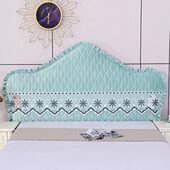 床头套罩欧式 弧形半圆木床头罩全包靠背软包套定制新款 大方简单