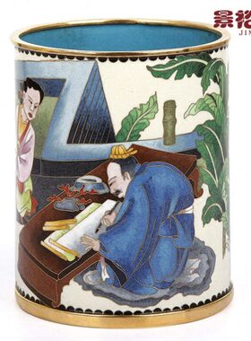 传统工艺景泰蓝大号笔筒珐琅掐丝 实用礼品中国风出国礼物送老外