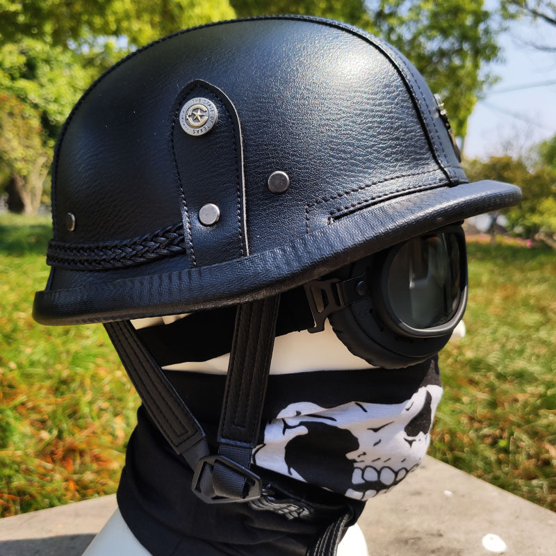 欧式潮盔63/65/66/68头围XAXXXL特大号复古机车半盔胖子超大头盔