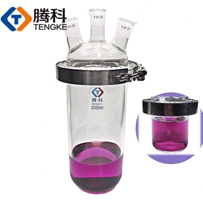 开口反应器三口反应釜烧瓶玻璃平底圆底球形筒形5010002000ml3000