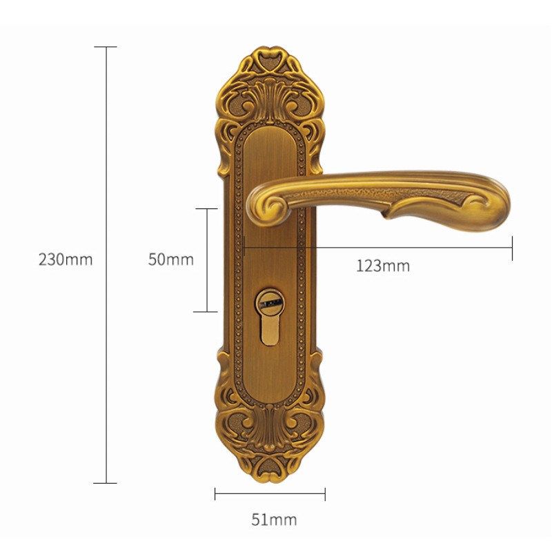 欧式门锁室内卧室静音门锁锌合金房间门锁通用型实木门锁套装