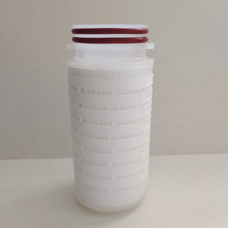 226平底聚丙烯PP折叠滤芯5寸u0.1/0.22/0.45um墨水过滤小型过滤筒