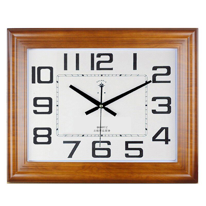 热卖北极星挂钟客厅超大长方形静音石英钟表夜光办公简约家用时钟