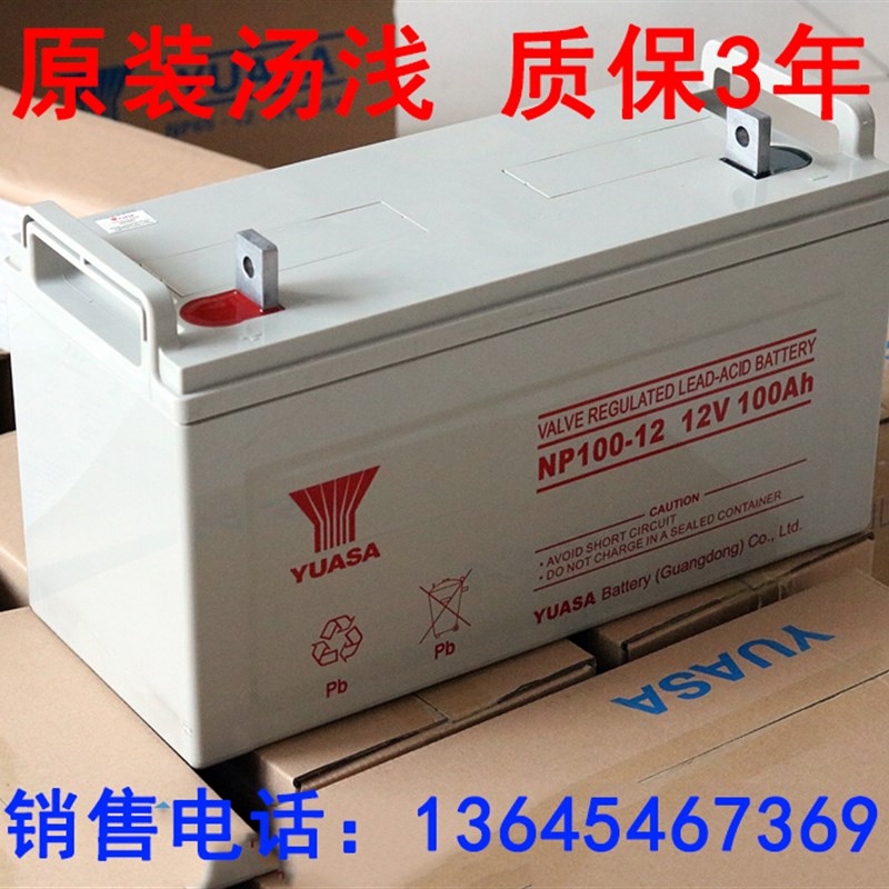 YUASA汤浅NP100-12 蓄电池12V100AH 光伏太阳能直流屏UPS EPS电源