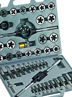丝锥板牙套装 扳牙45件套 6-24mm丝攻 45PC 公制 英制 丝攻组套