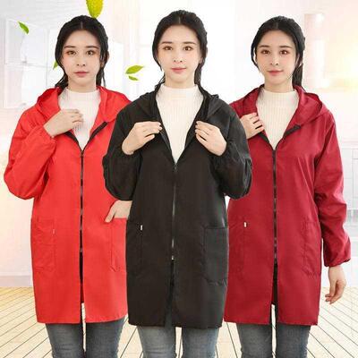 剪发带袖套烫染发廊理发店助理工作服围裙专用美发大褂发型师个性