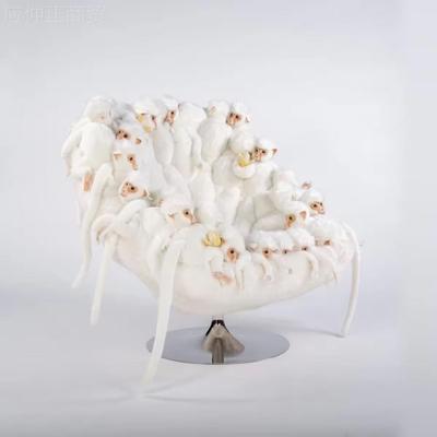 设计师公仔椅懒创意个性术异形偶动物公玩仔人布艺VSH北极艺熊沙