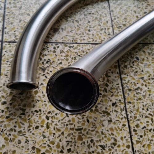 304不锈钢大弧度弯管快装卡箍式大半径90度焊接卫生级弯头100R