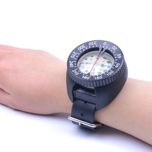 潜水指南针船用浮潜游泳下潜深度50米倾斜纠正18度航海指北罗盘