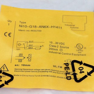 AP6X 图尔克型接近开关传感器NI10 H1411 AN6X H1141 G18