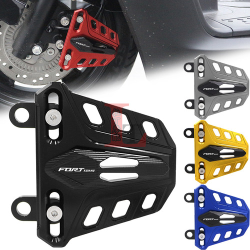适用钱江鸿125改装前卡钳保护盖FORT125前煞车泵装饰罩防摔壳配件