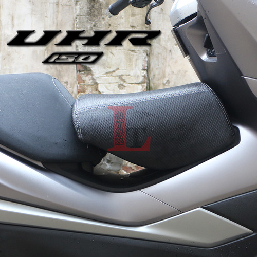 适用于豪爵UHR150新款改装油箱小座包儿童坐垫PU皮革防水快拆无损