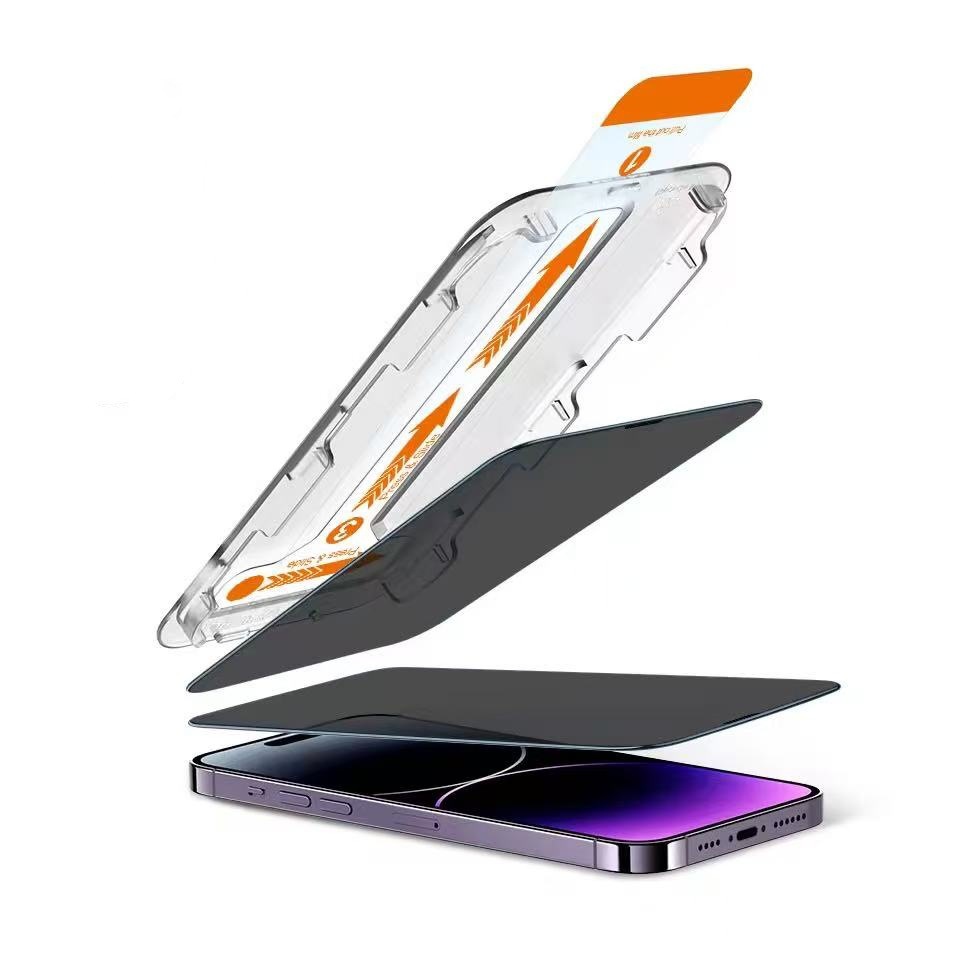 适用苹果17/16promax防爆抗指纹手机膜15/14高清钢化膜防窥膜WK