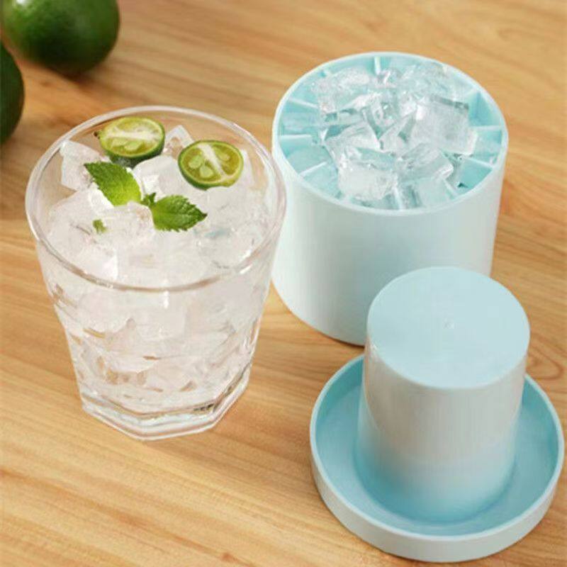 【夏日立减50元】圆筒冰格模具制冰杯捏捏杯硅胶冰块膜具冰桶WJ