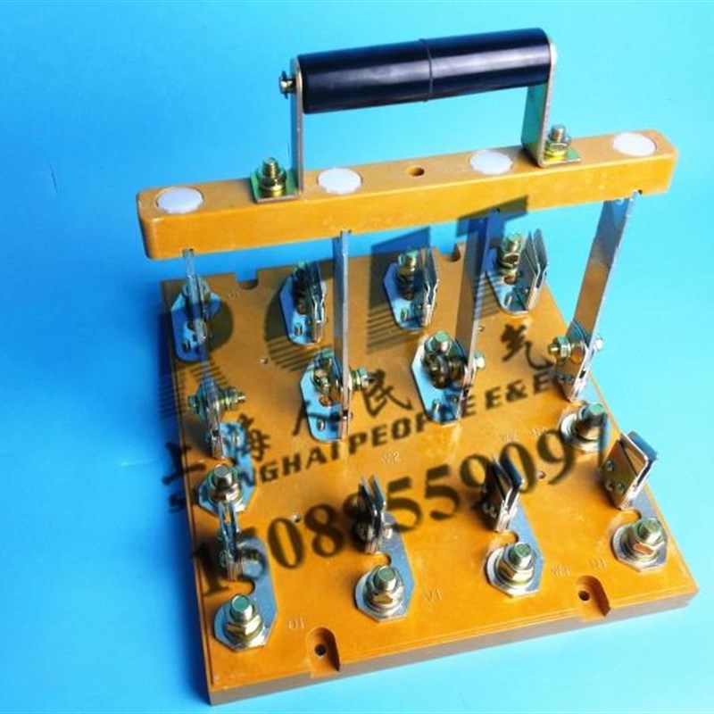 上海人民防护罩双刀双投4级400A刀开关HS11F 400/4/48 厚件紫铜