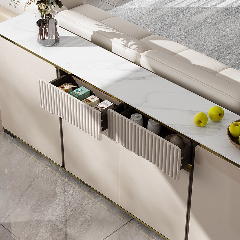 意式轻奢客厅沙发靠背柜餐边柜一体简约现代岩板茶水置物柜隔断柜
