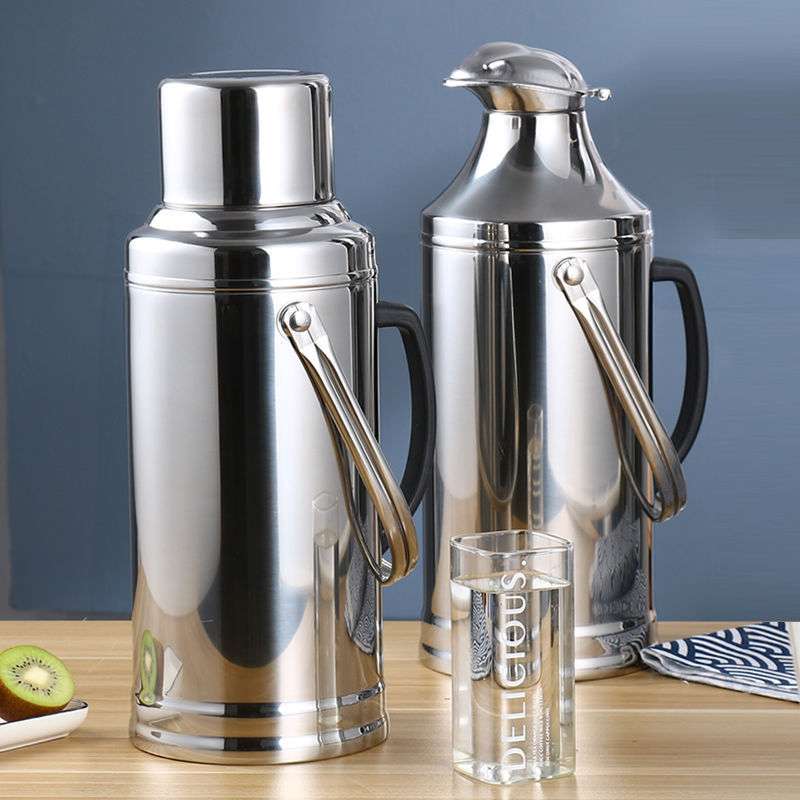 5ZW加厚全套不锈钢热水瓶家用大容量暖水壶保温瓶凉茶壶真空玻璃