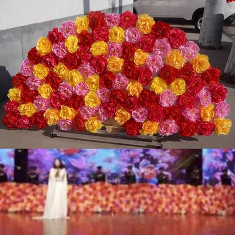 新款开场舞蹈牡丹花扇 大花瓣舞蹈广场舞团体操活动道具舞台演出