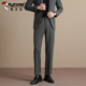 男士 弹力修身 休闲免烫西装 啄木鸟秋冬厚款 子裤 韩版 直筒小脚西裤 男