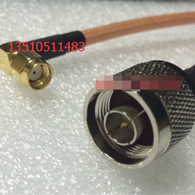 RP-SMA/N-JJW同轴RG142射频跳线 SMA反接弯头转N公AP高频特氟龙线