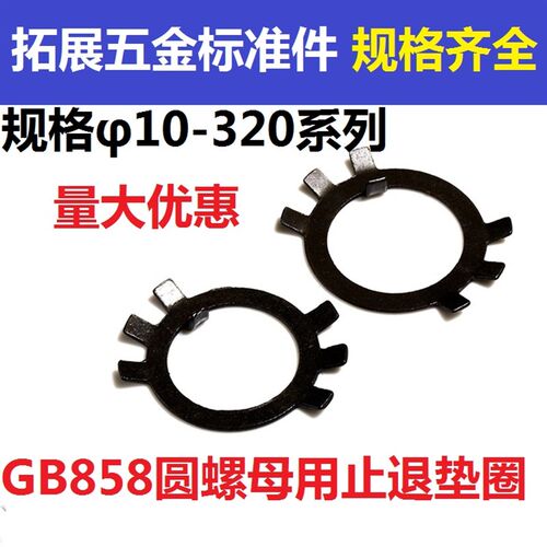 GB858圆螺母用止退垫圈止动垫片王八垫圈M10 12 14 16 18-60