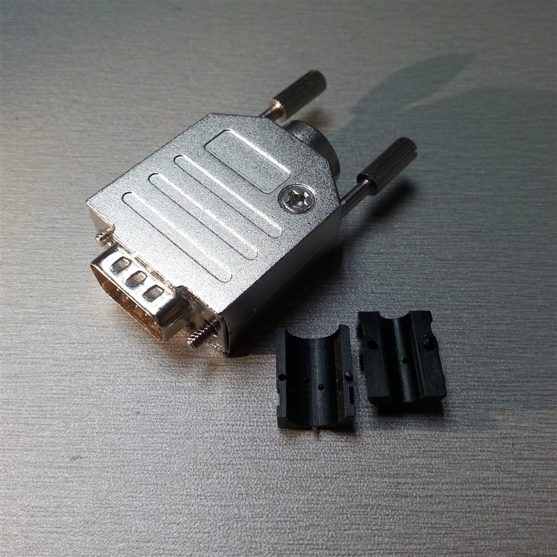 供DB9 HDB15 2W2 2V2 5W1插头VGA连接器电线用金属外壳锌合金铁壳