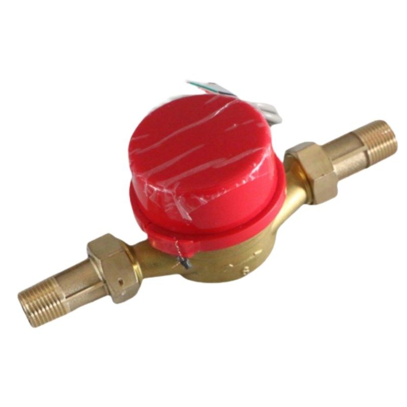 正品埃美柯脉冲铜开水表校园开水机IC刷卡机流量计水控机基表4分