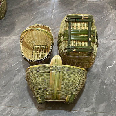 手工竹篮竹编手提篮手提菜篮子鸡B蛋筐环保菜篮果园元采摘筐竹篮