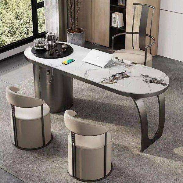 轻奢功夫岩板茶台桌现简约家用公室泡茶桌一体阳台茶桌椅组合,商业/办公家具,茶台/茶桌,淘宝优惠券,粉丝福利购,淘宝优惠卷