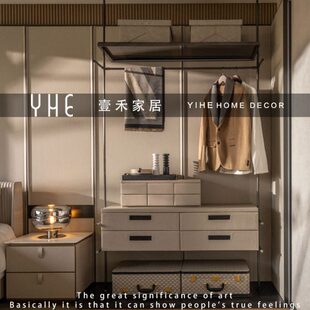 别墅洋房样板间卧室衣帽间衣柜衣橱软装 产品 饰品摆件单品组合套装