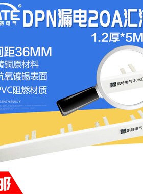 DPN漏电20A汇流排 黄铜1.0*5空开DZ267LE连接排断路器接线排KT006