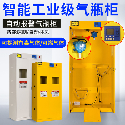 工业防爆气瓶柜氧气一氧化碳浓度探测报警有毒有害可燃气体储存柜