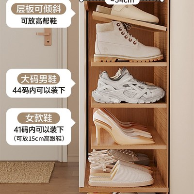 鞋柜2025新款家用门口入户实木收纳柜一体靠墙入门鞋架玄关柜走廊
