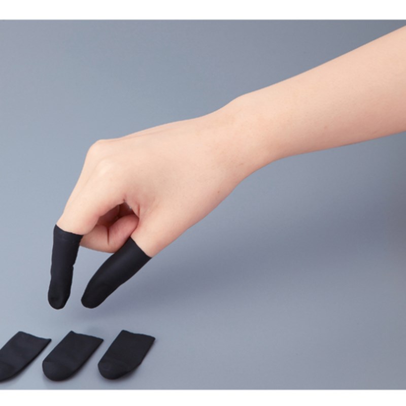 AS ONE/亚速旺 无尘环境v机器/用品 防静电指套(无粉/黑色) COT