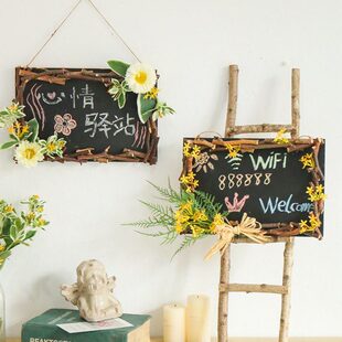 黑板记事板摆件幼儿园森系植物角户外装饰园区景观别墅庭院花园