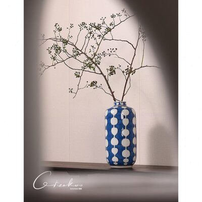 契阔家居  Rich丰盛之果蓝白陶瓷青花瓷花瓶客厅摆件家居饰品