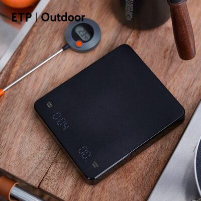 ETP户外露营便携咖啡电子秤手冲意式咖啡秤充电称重计时黑化器具
