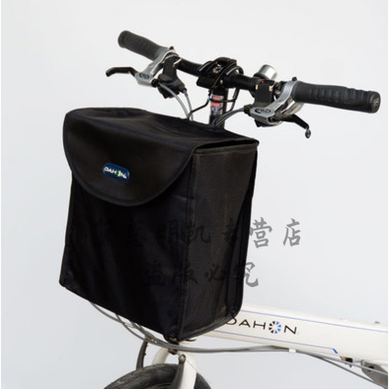 折叠自行车篮子方形带盖车筐滑板电动车帆布菜蓝S子车篓车前框订