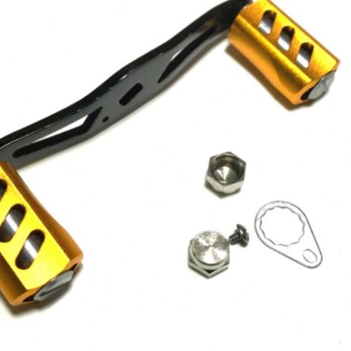 全金属双握丸摇臂双握把改装摇把渔轮双摇臂渔线轮水滴轮鼓轮改装