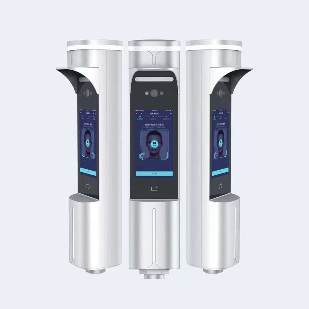 工地工厂实名制门禁考勤人脸识别一体机圆柱款人脸刷卡识别门禁机