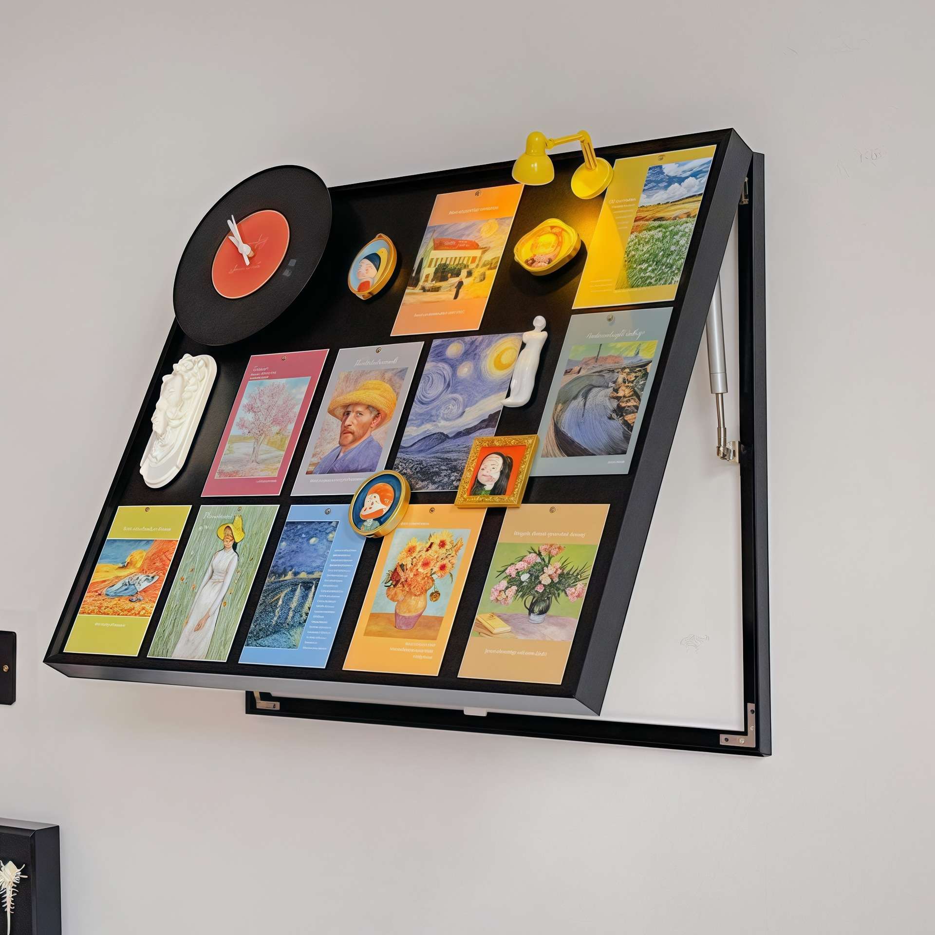 磁吸黑板电表箱遮丑配电箱遮挡装饰画免打孔新款冰箱贴展示板