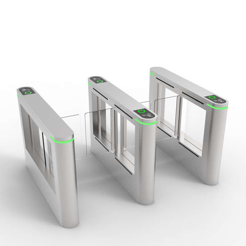 考勤摆闸写字楼大厅闸机管理方案超薄豪华弧形自动速通门指纹人脸