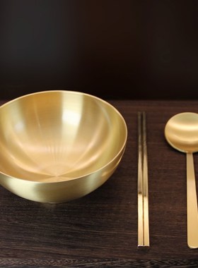 黄铜百福碗龙凤碗钱币碗中式碗筷餐具铜碗摆件佛前供水杯供水油碗