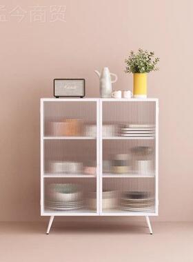 柜现代玻USS璃转角柜客餐边柜茶水墙角置物柜厨房厅储物柜用家餐