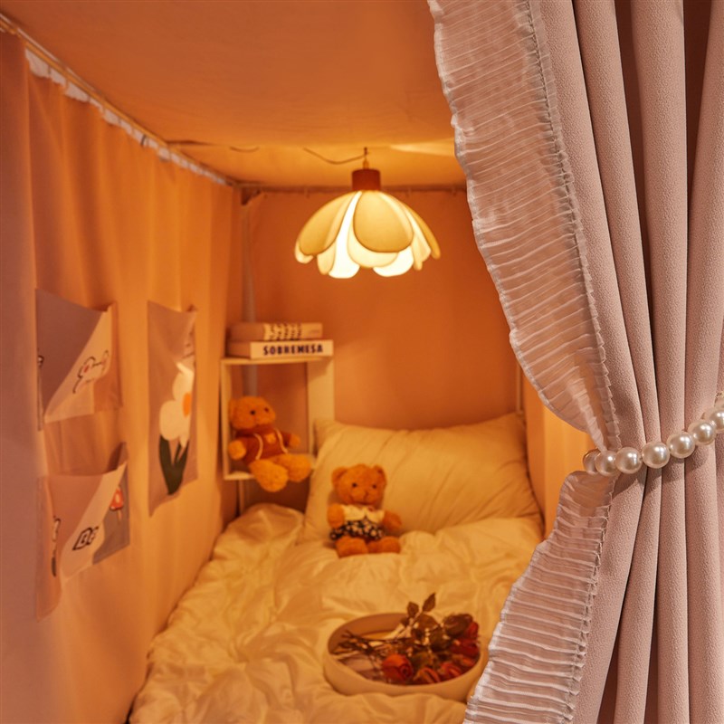 女大学生宿舍蚊帐公主风一体式强遮光床帘上下铺通用2025新款